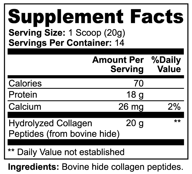 COLLAGAIN Grass-Fed, Hydrolyzed Collagen Peptides